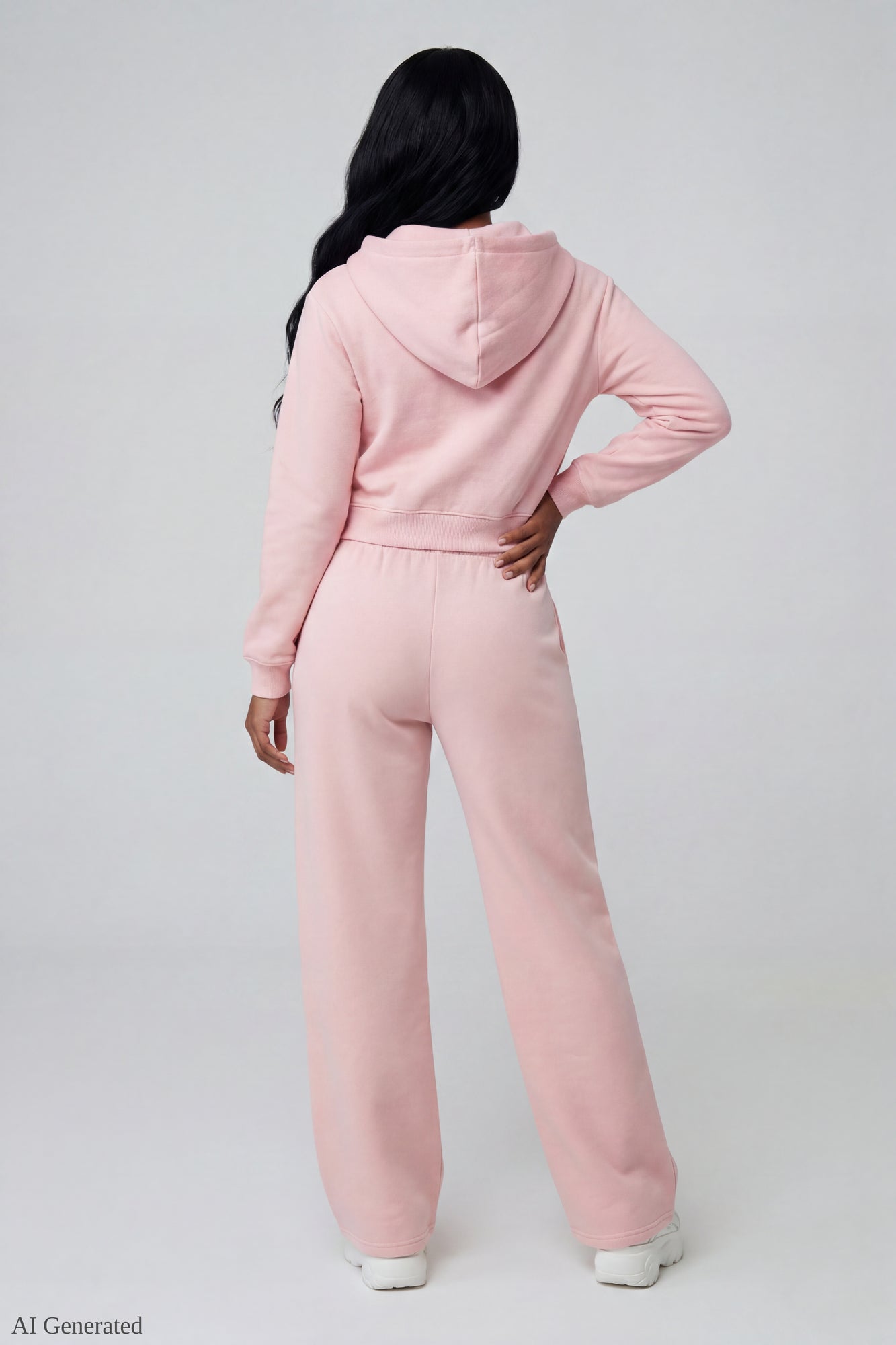 Fleece Cropped Zip Hoodie