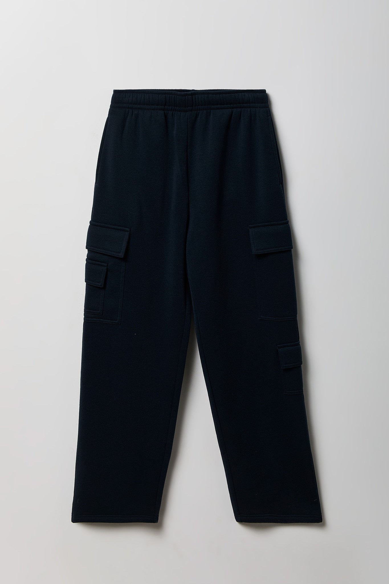 Fleece Low Rise Wide Leg Cargo Sweatpant