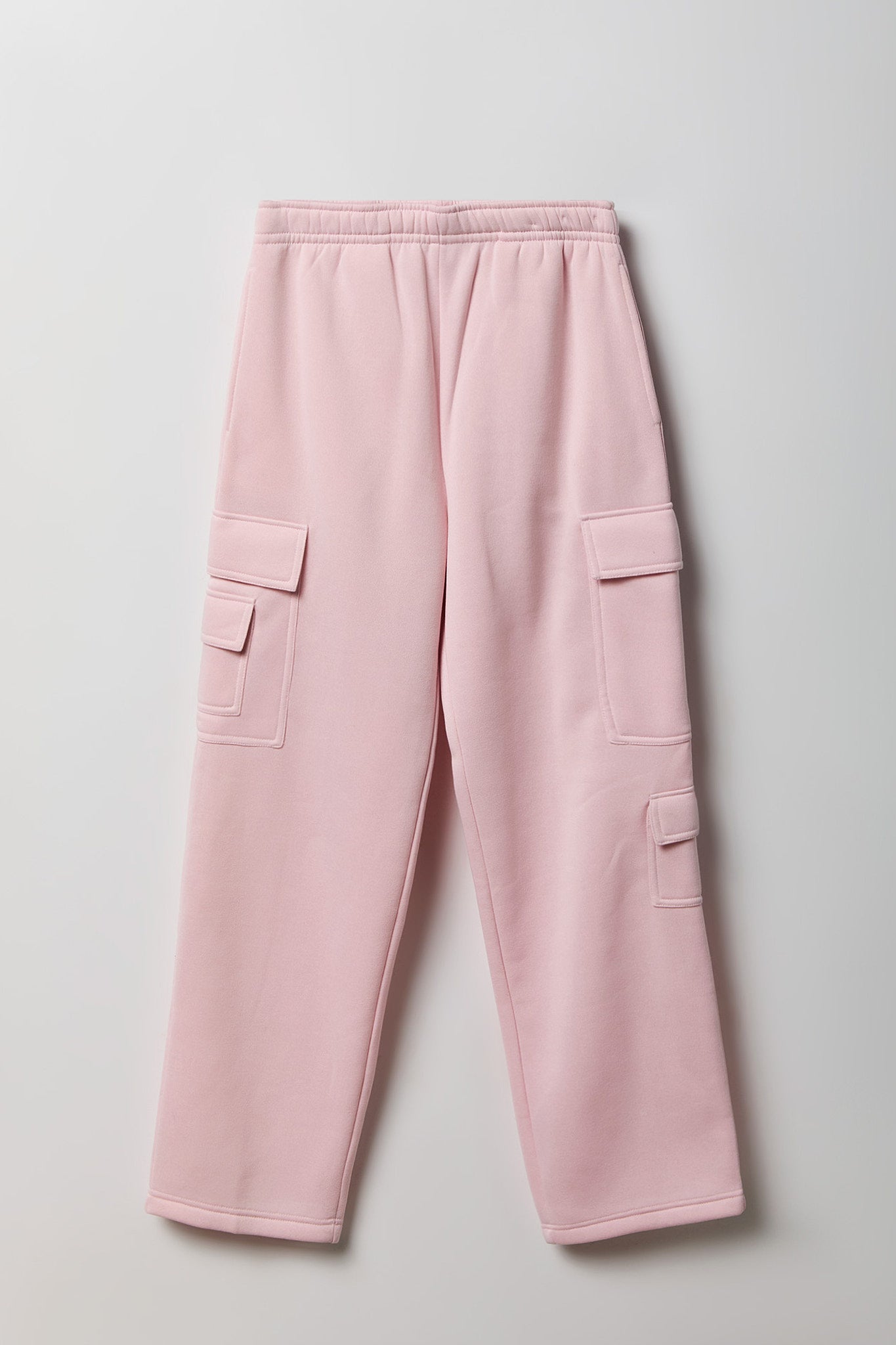 Fleece Low Rise Wide Leg Cargo Sweatpant
