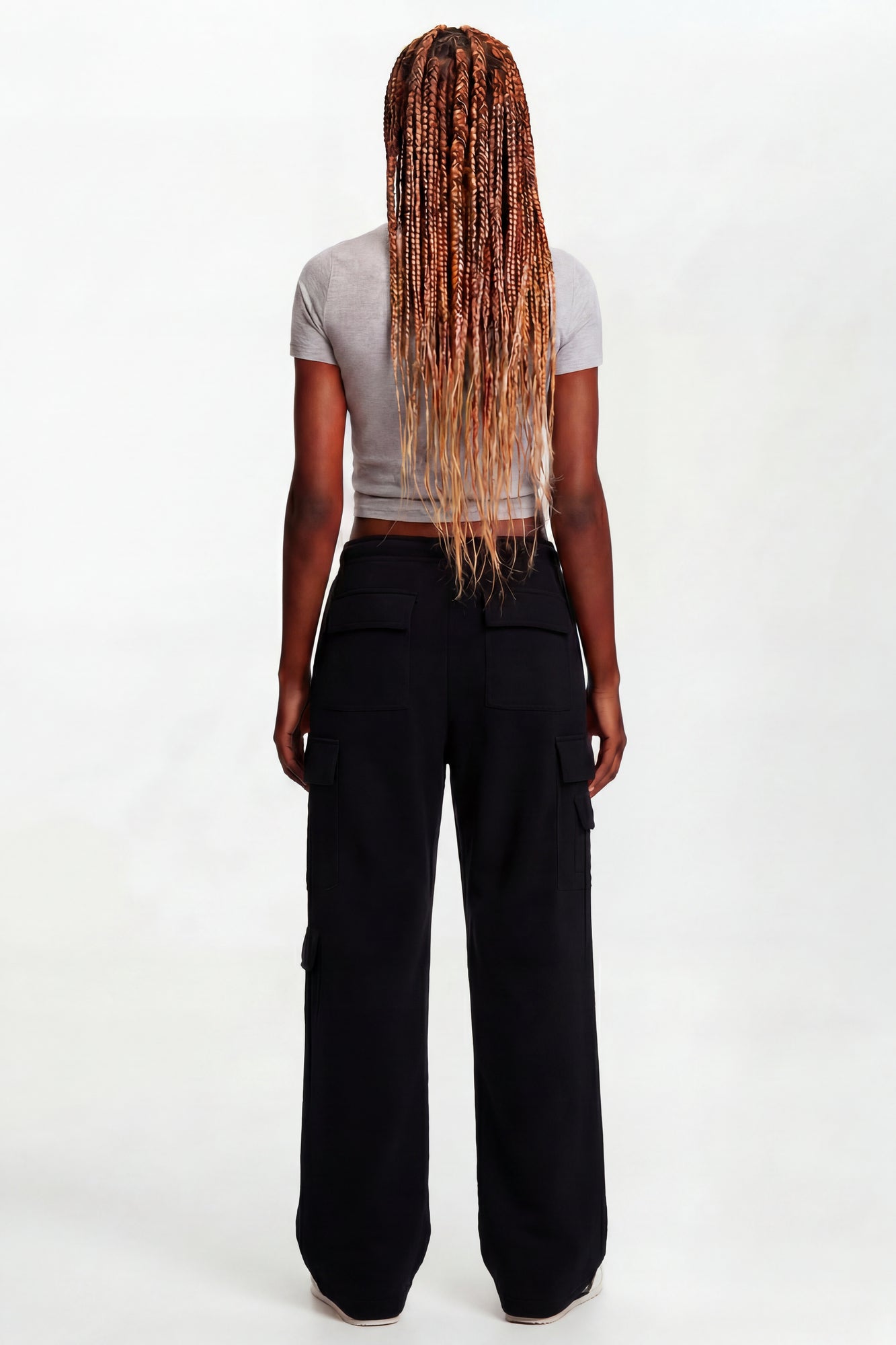 Fleece Low Rise Wide Leg Cargo Sweatpant