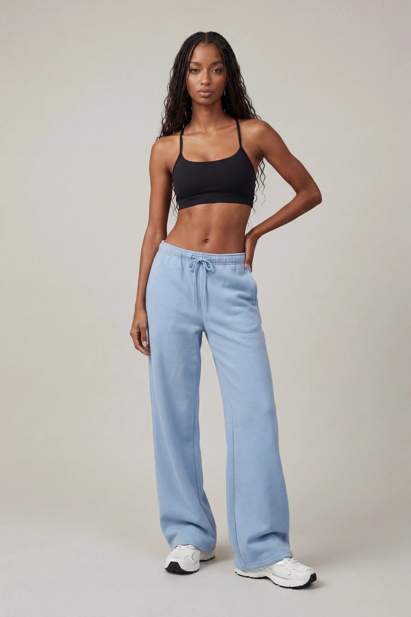 Fleece Low Rise Wide Leg Sweatpant