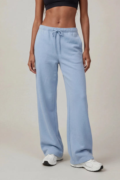 Fleece Low Rise Wide Leg Sweatpant