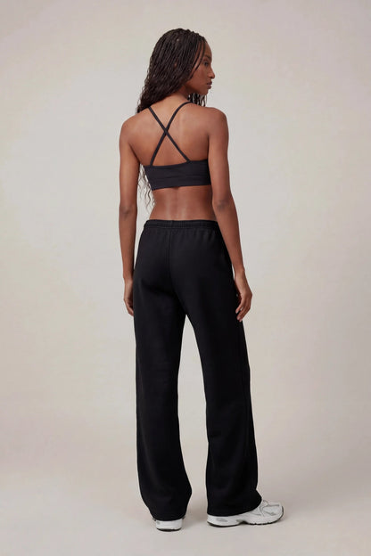 Fleece Low Rise Wide Leg Sweatpant