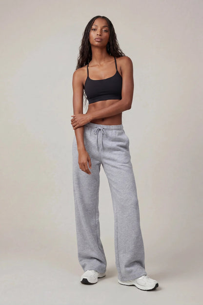 Fleece Low Rise Wide Leg Sweatpant