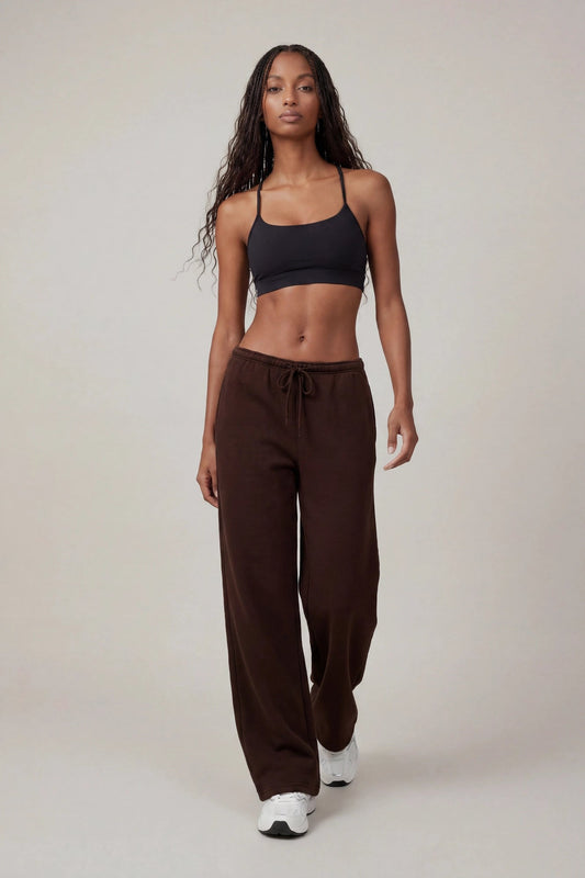 Fleece Low Rise Wide Leg Sweatpant