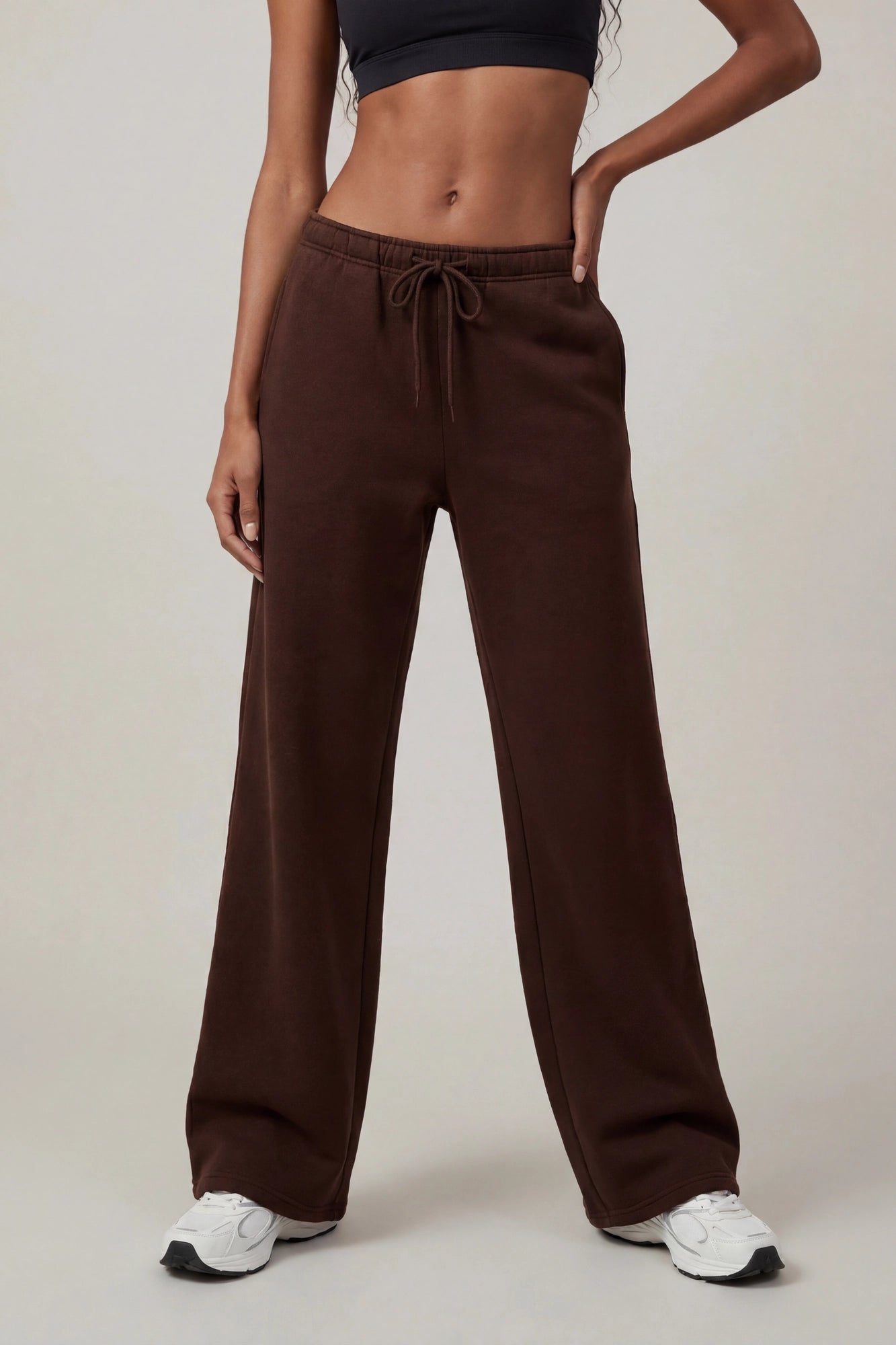 Fleece Low Rise Wide Leg Sweatpant
