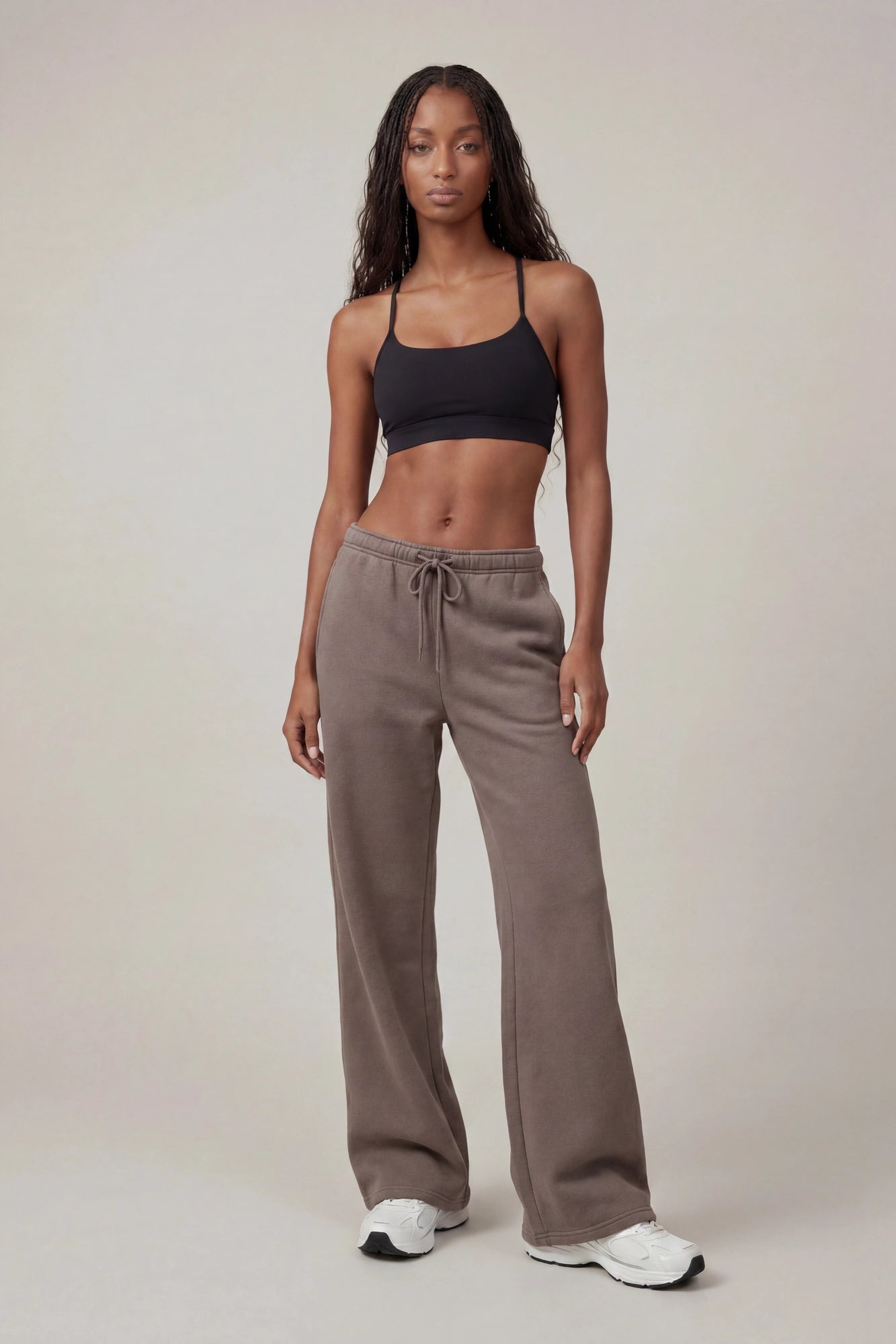 Fleece Low Rise Wide Leg Sweatpant