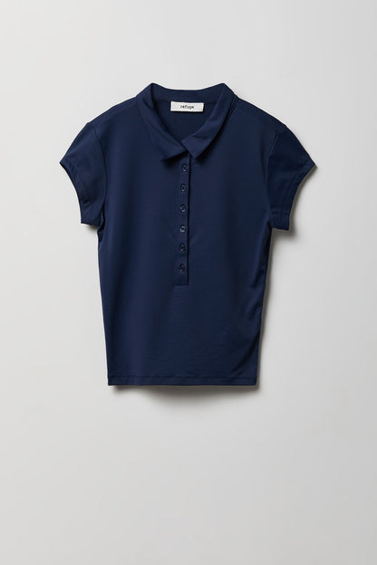 Contour Button-Up Polo