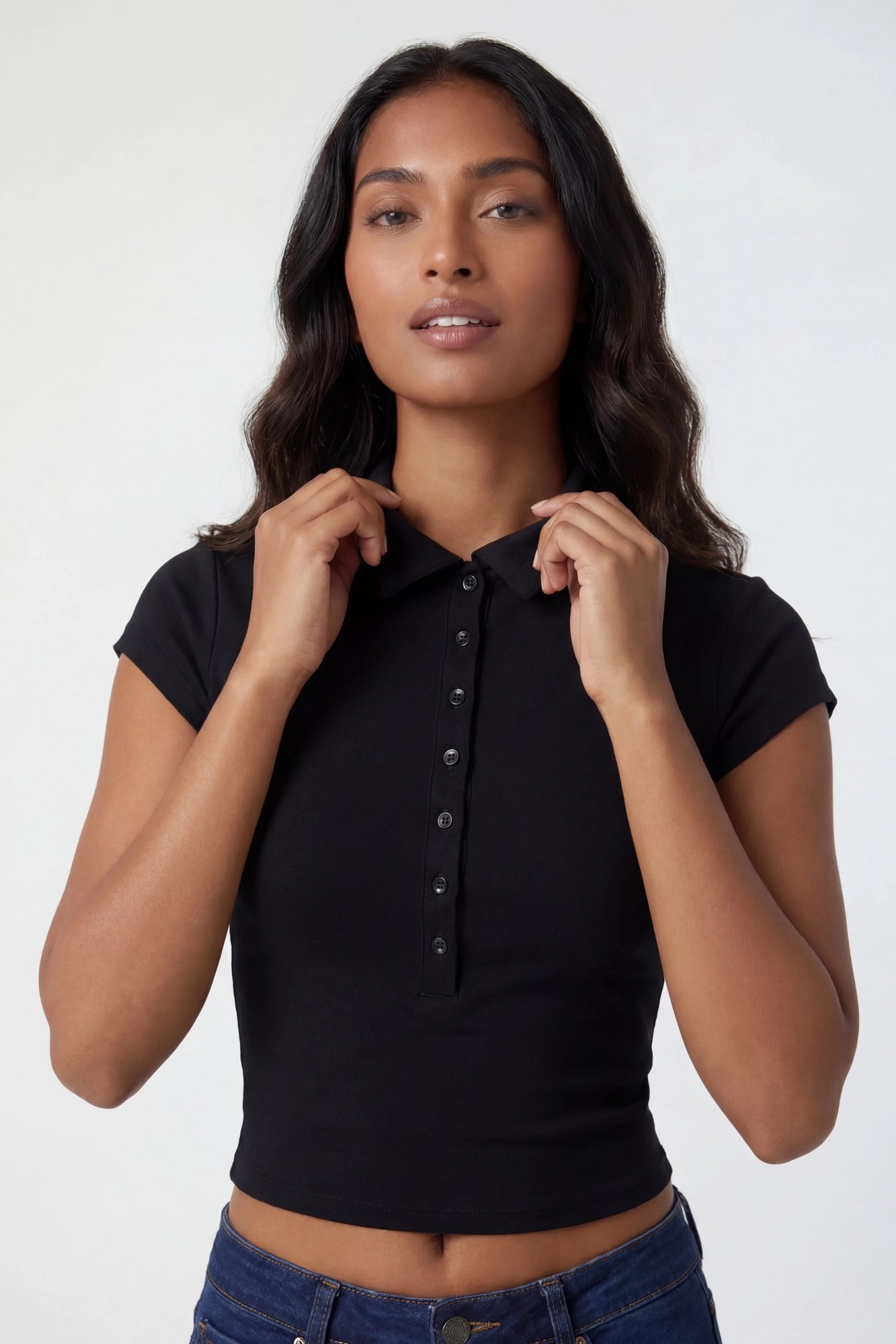 Contour Button-Up Polo