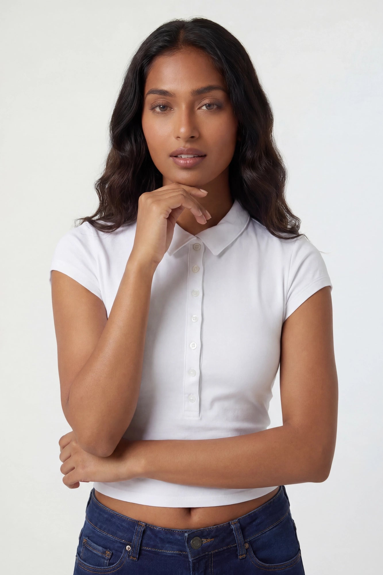 Contour Button-Up Polo