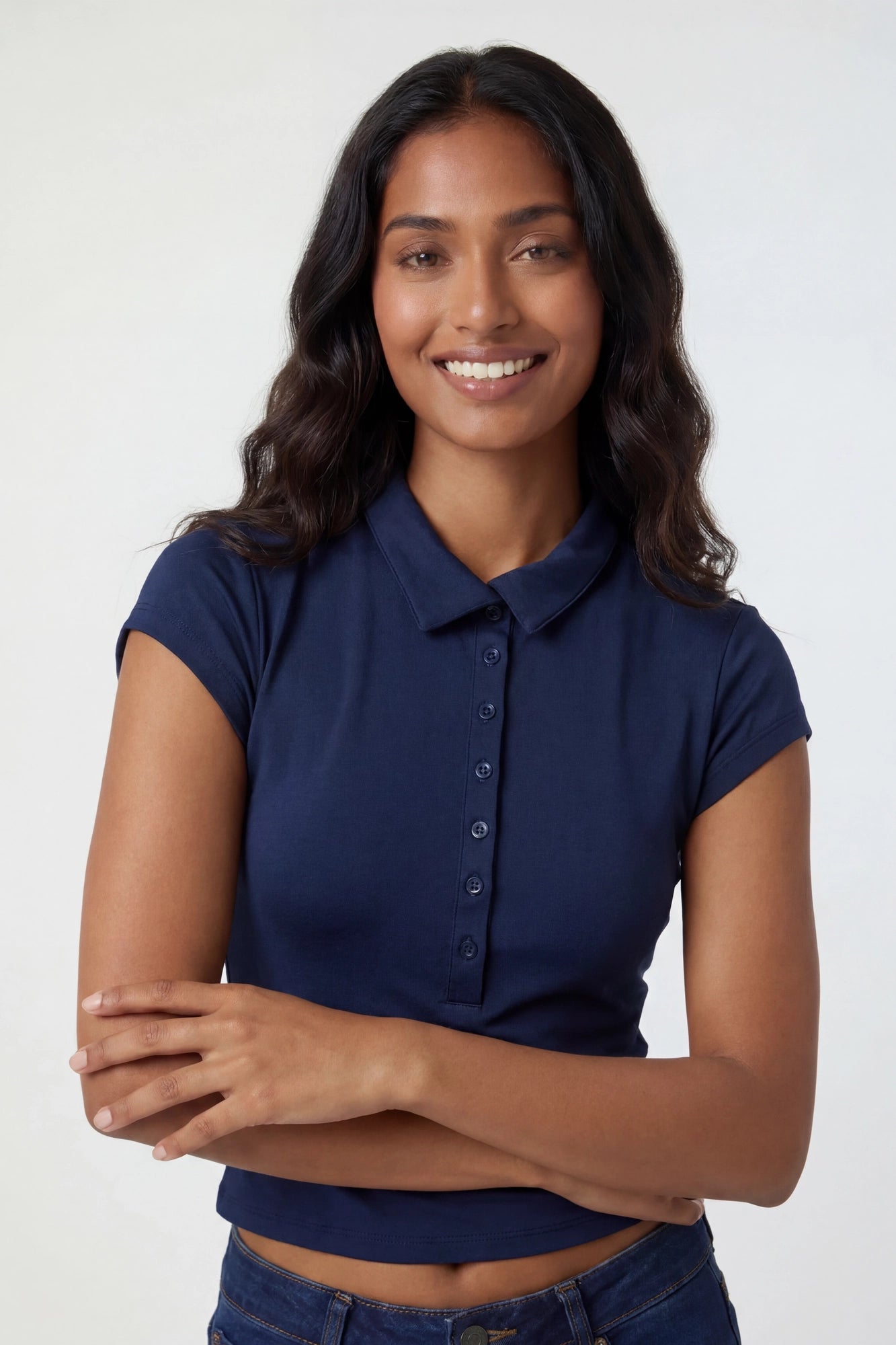 Contour Button-Up Polo