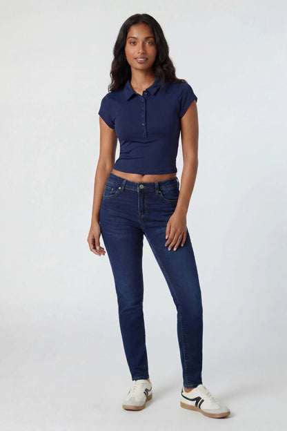 Contour Button-Up Polo
