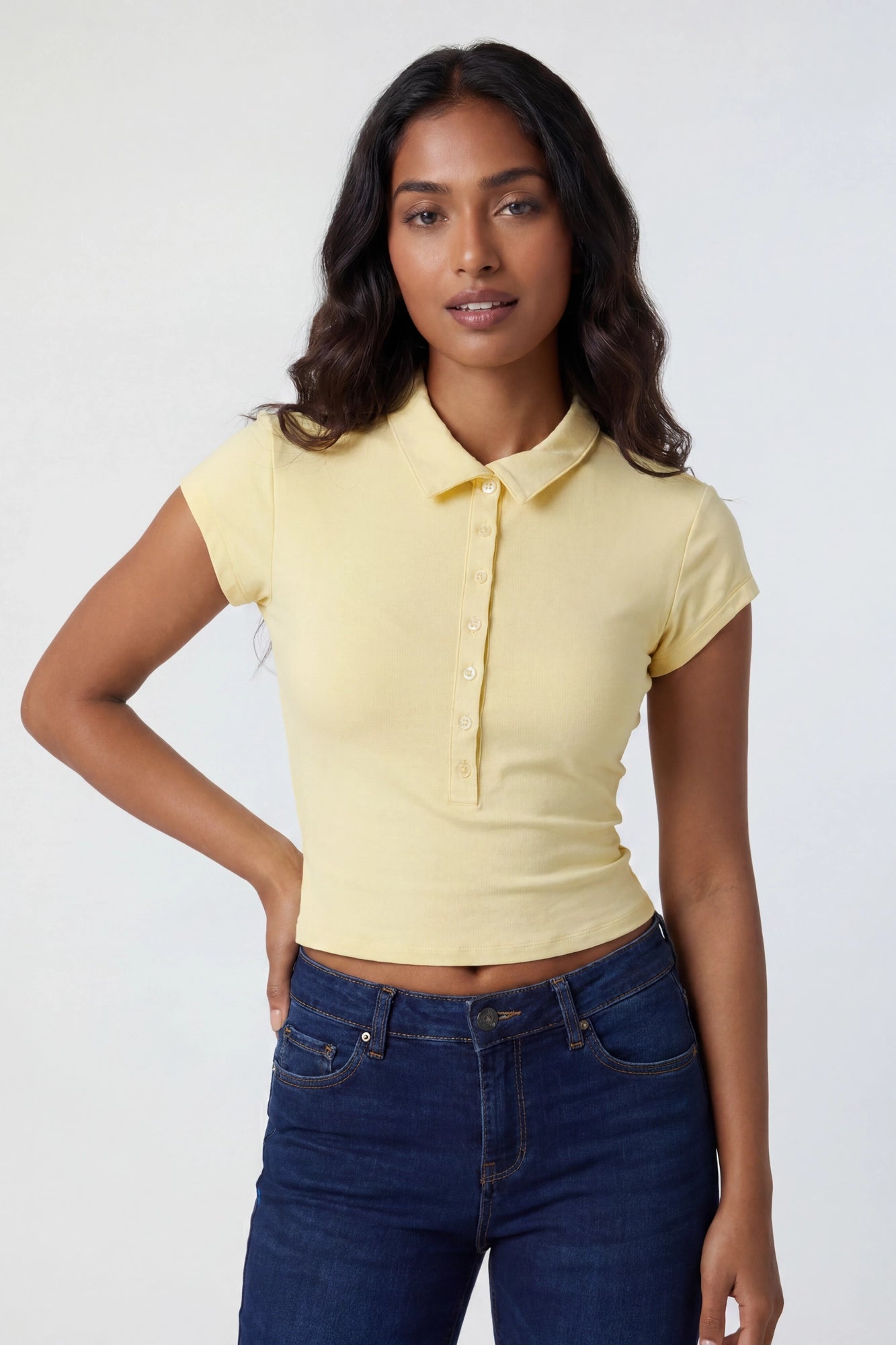 Contour Button-Up Polo
