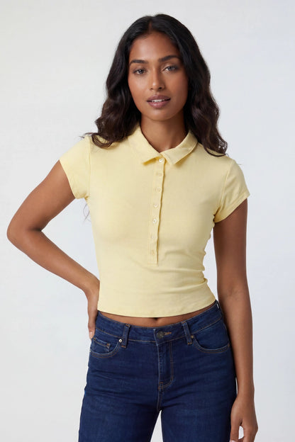 Contour Button-Up Polo