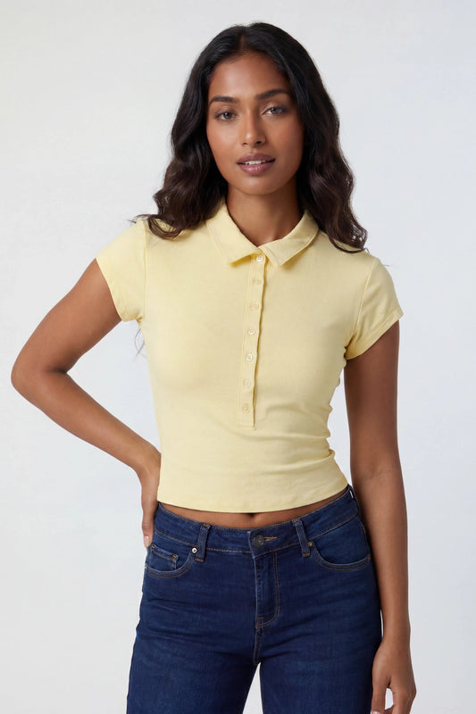 Contour Button-Up Polo