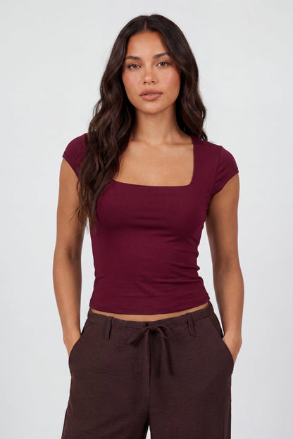 Luxe Heavy Contour Square Neck Top