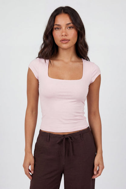 Luxe Heavy Contour Square Neck Top