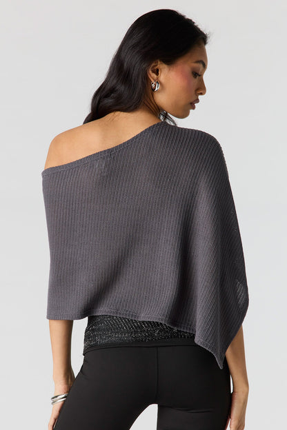 Ribbed Poncho