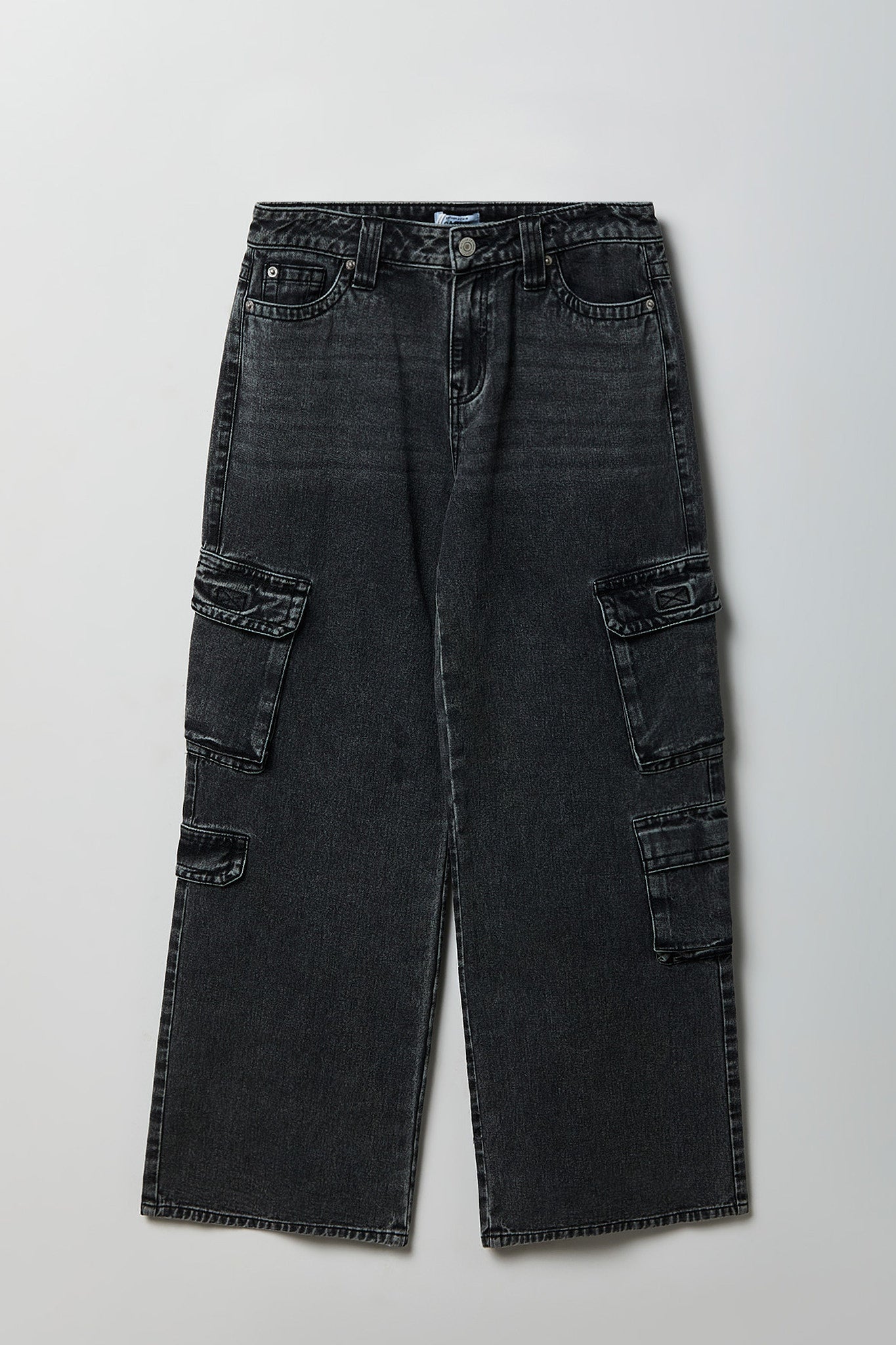 Ripped Low Rise Cargo Jean
