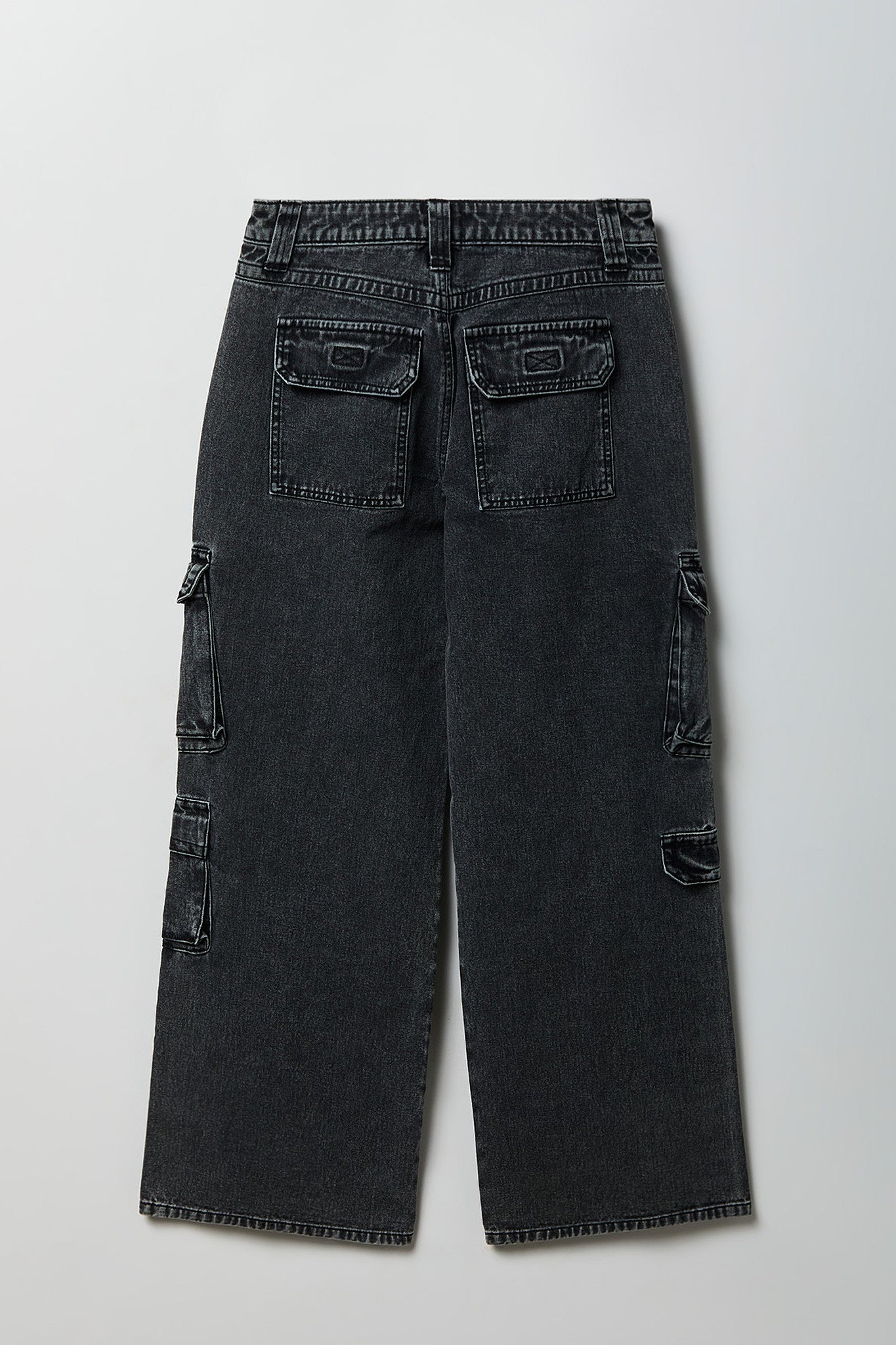 Ripped Low Rise Cargo Jean