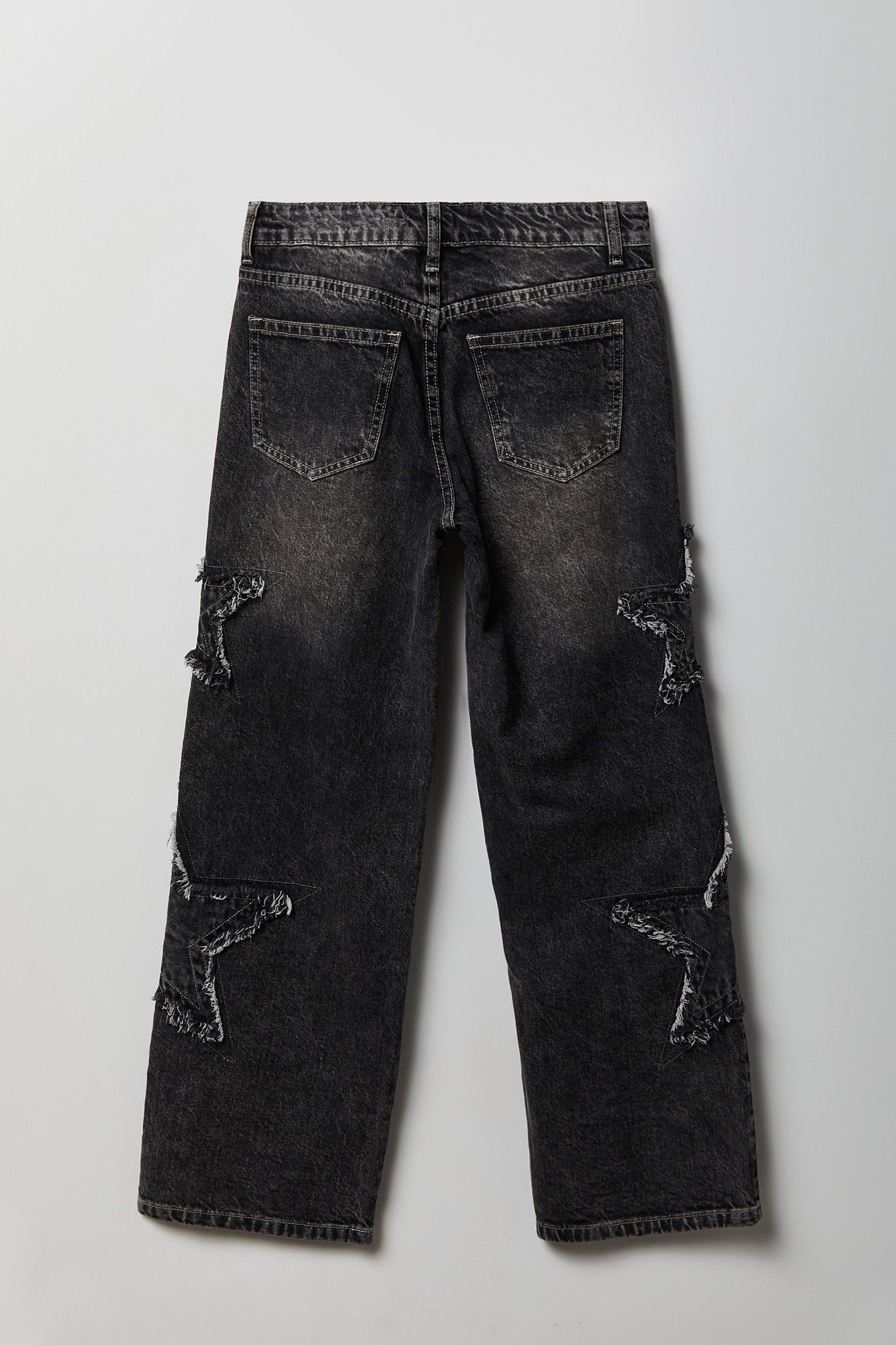 Low Rise Patch Baggy Denim Jean
