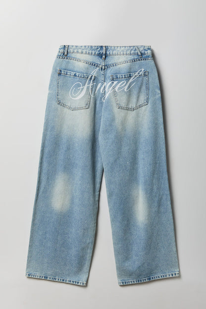 Low Rise Super Baggy Angel Wing Jean
