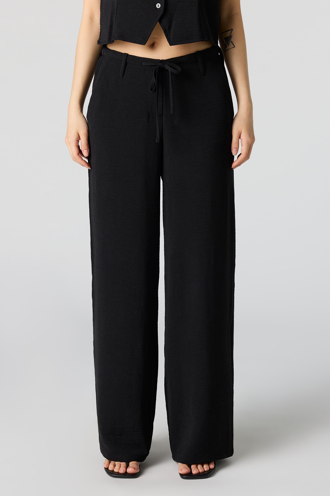 Flowy Drawstring Dress Pant