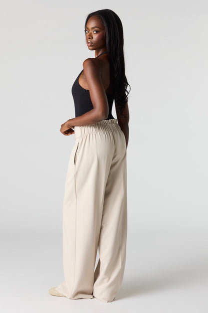 Belted Wide Leg Dress Pant