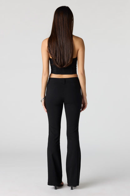 Mid Rise Flare Dress Pant