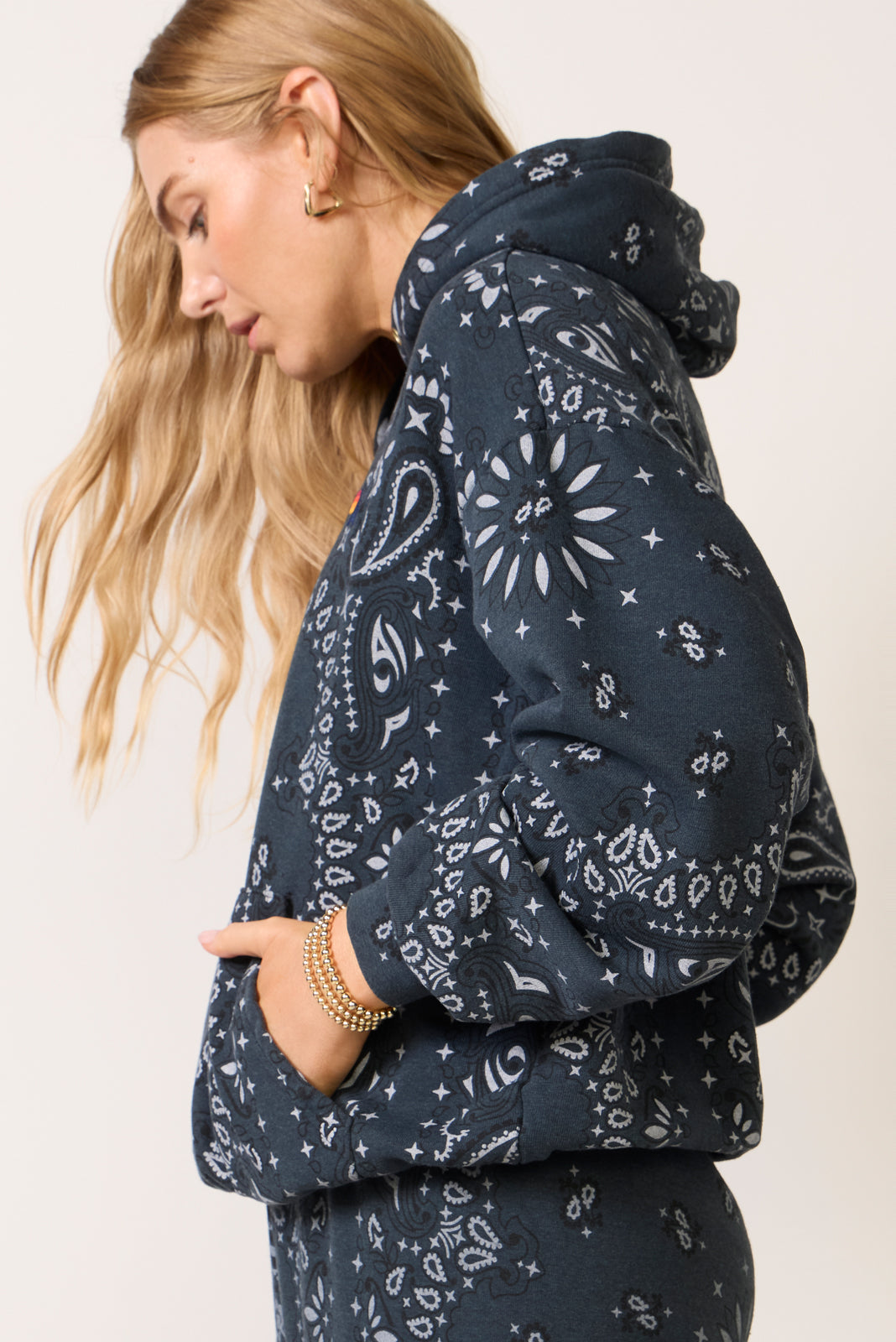 Bandana Pullover Relaxed Hoodie
