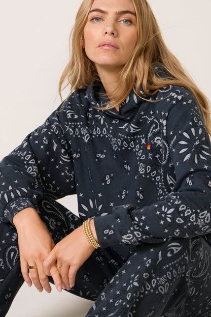 Bandana Pullover Relaxed Hoodie