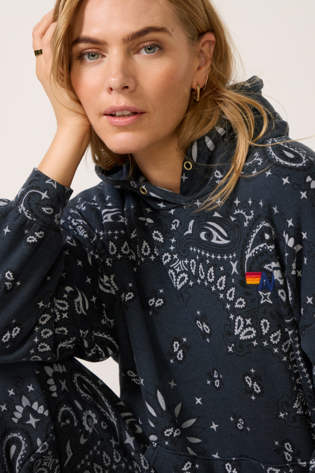 Bandana Pullover Relaxed Hoodie