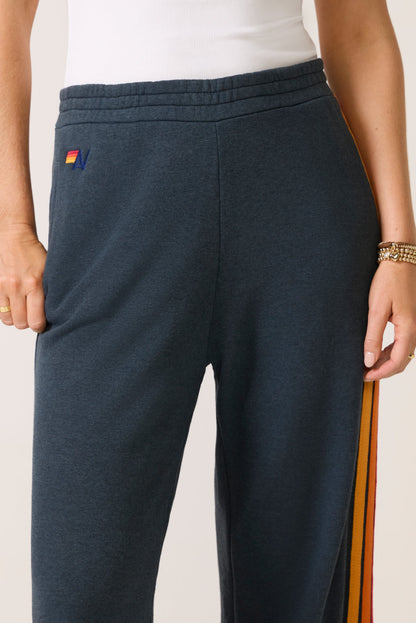 5 Stripe Wide Leg Sweatpant