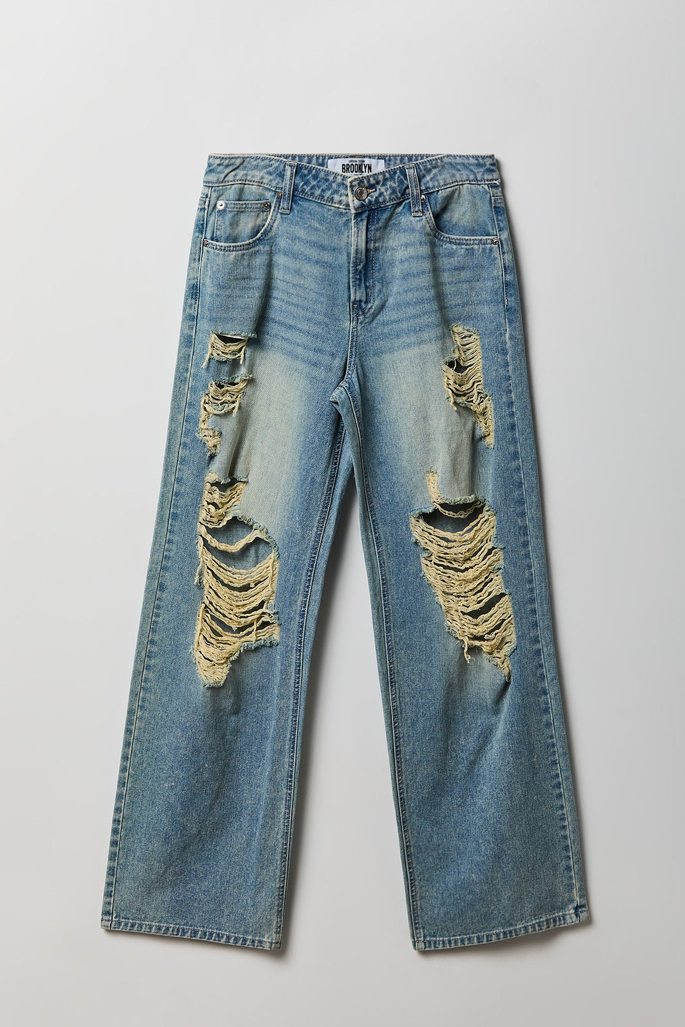Brooklyn Ripped Low Rise Baggy Medium Jean