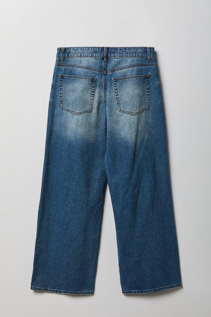 London Ripped Low Rise Super Baggy Medium Jean