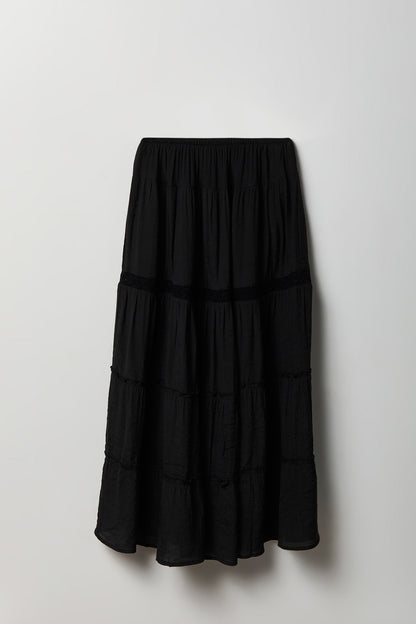 Crochet Trim Maxi Skirt