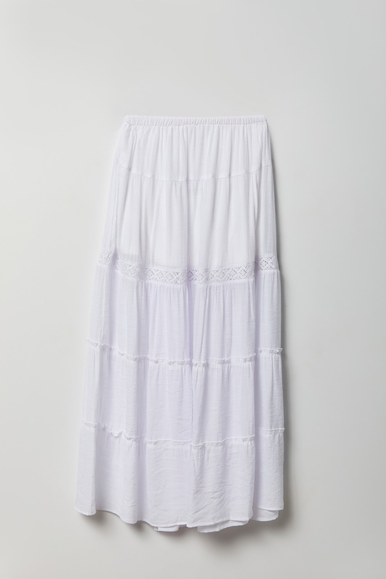 Crochet Trim Maxi Skirt