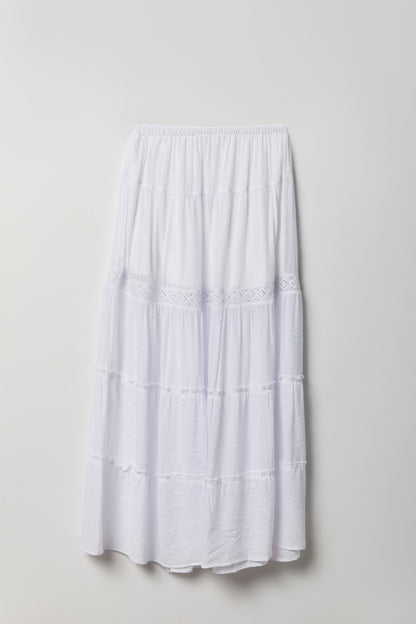 Crochet Trim Maxi Skirt