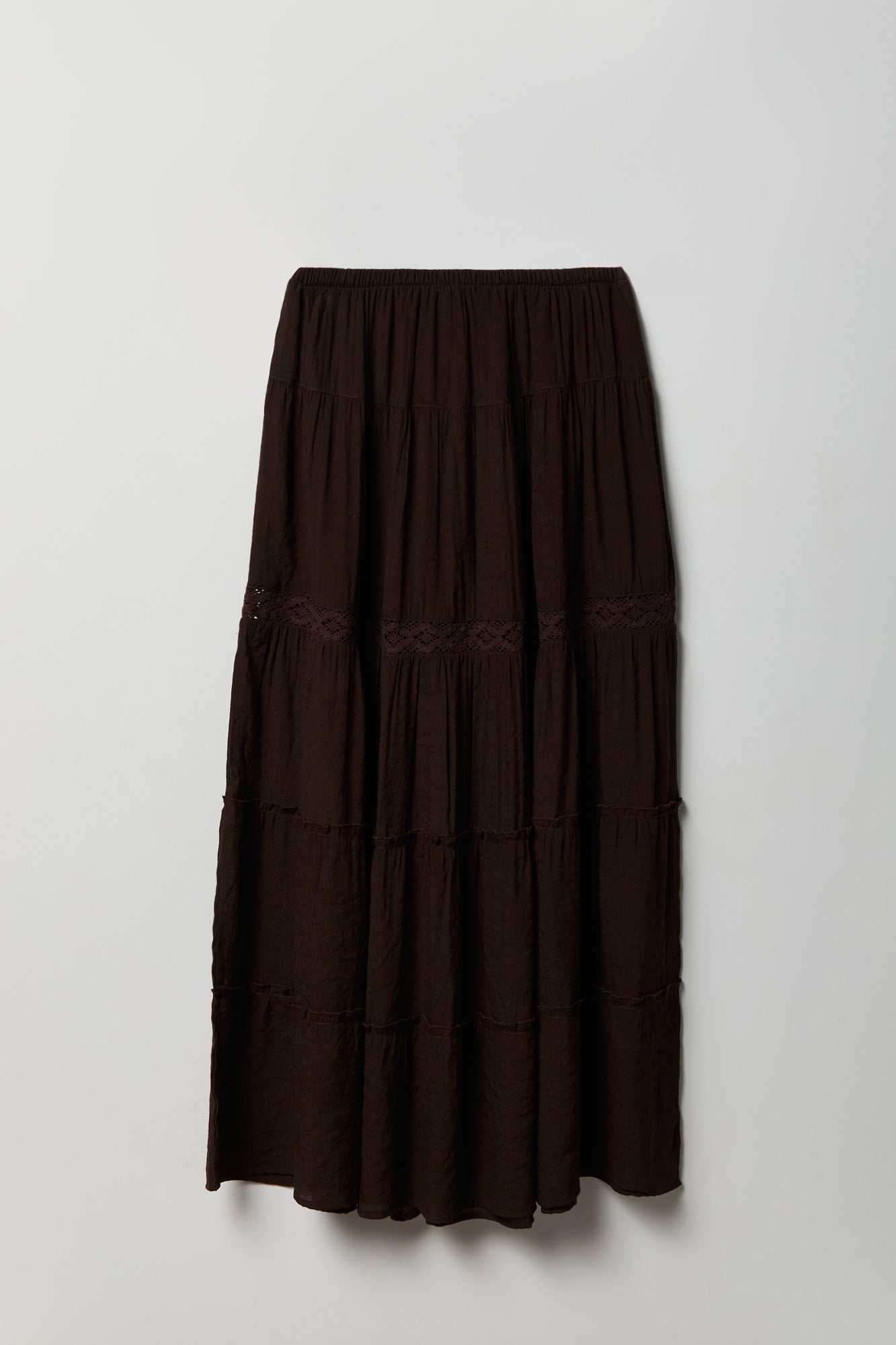 Crochet Trim Maxi Skirt