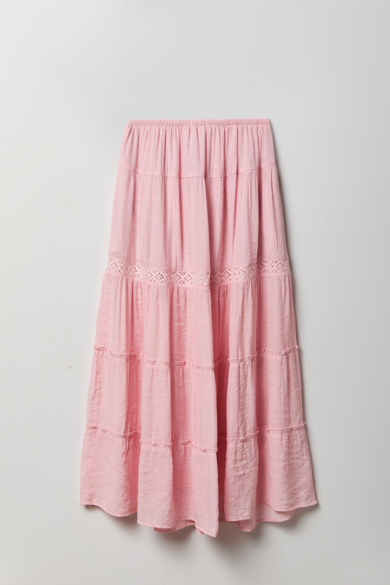 Crochet Trim Maxi Skirt