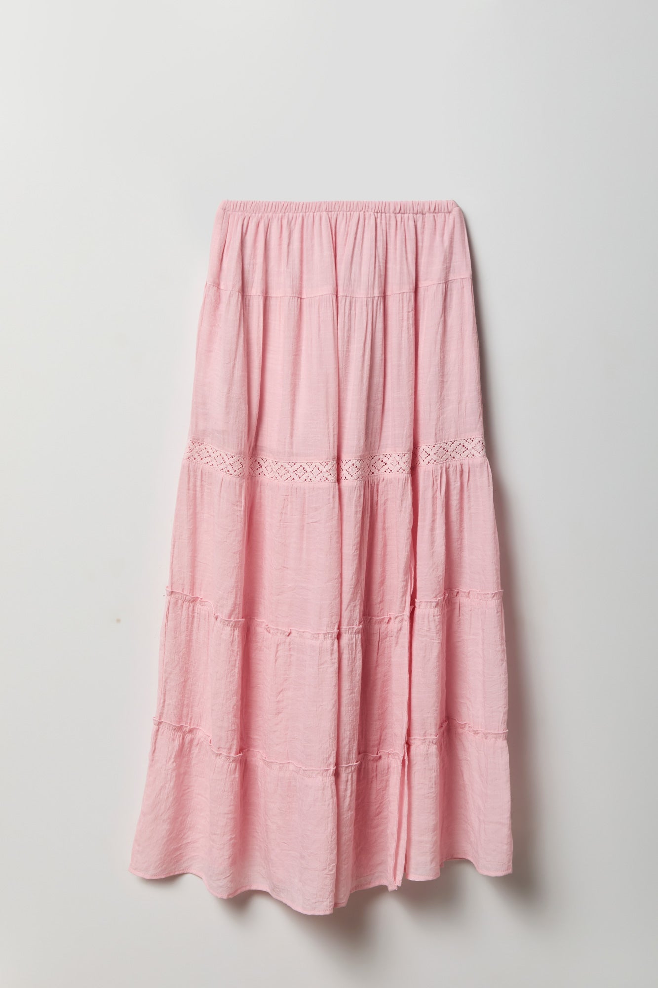 Crochet Trim Maxi Skirt