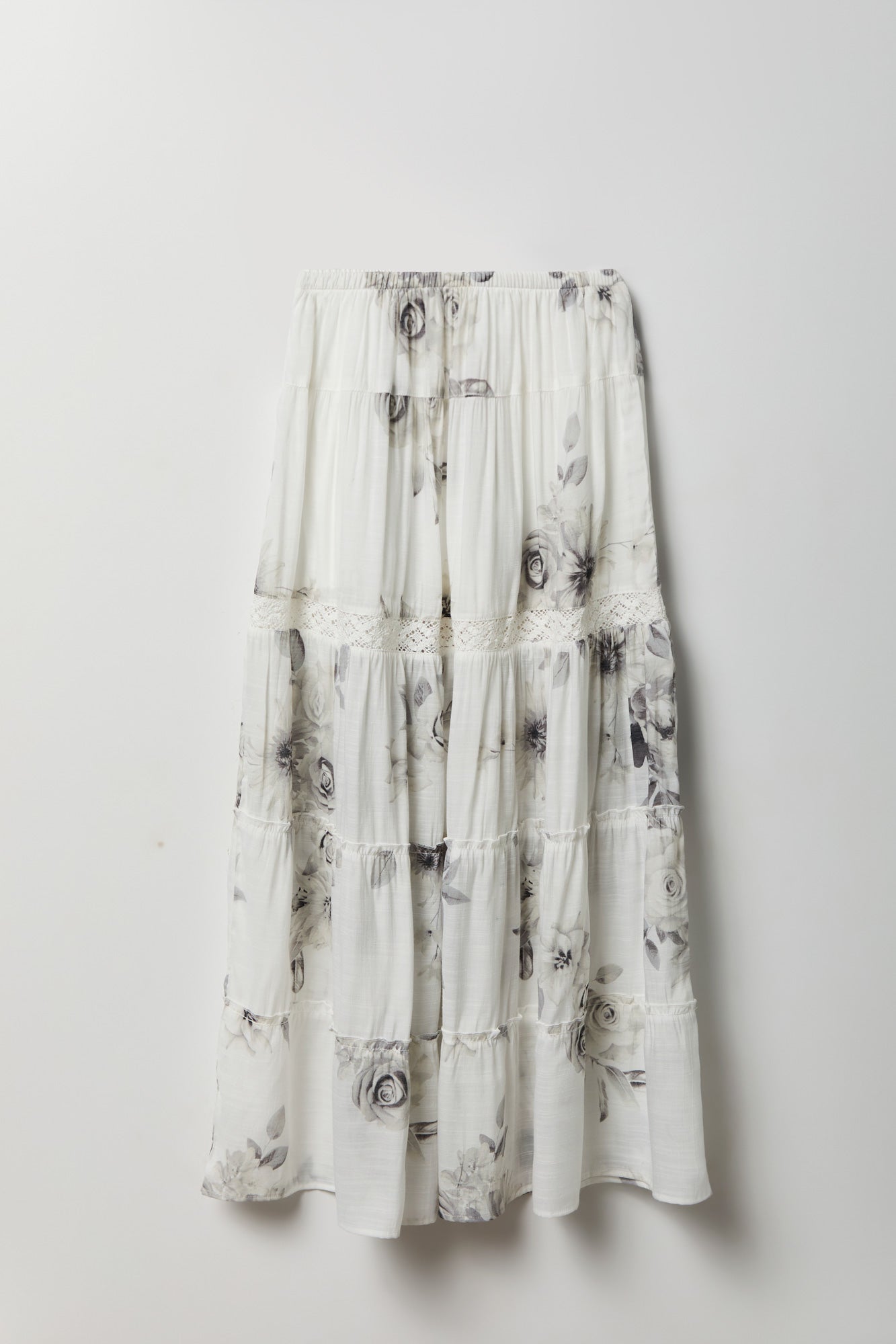 Crochet Trim Maxi Skirt