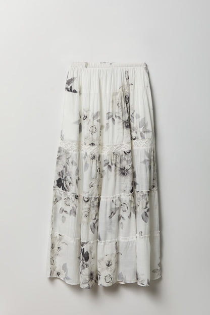 Crochet Trim Maxi Skirt