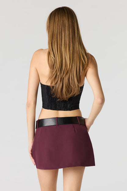 Belted Mini Skort