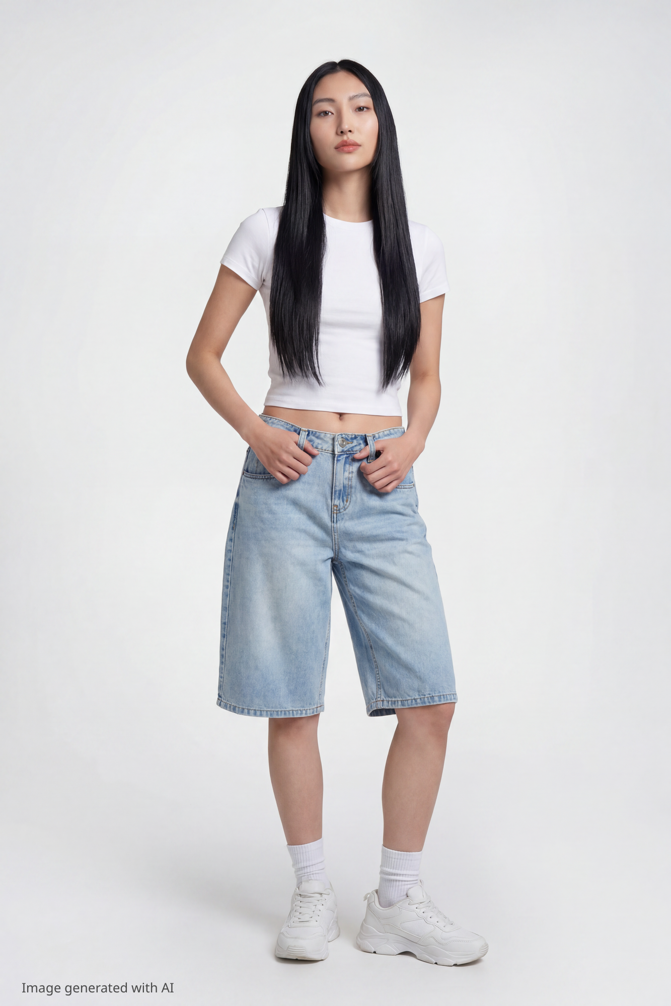 Low Rise Super Baggy Light Jort 16"