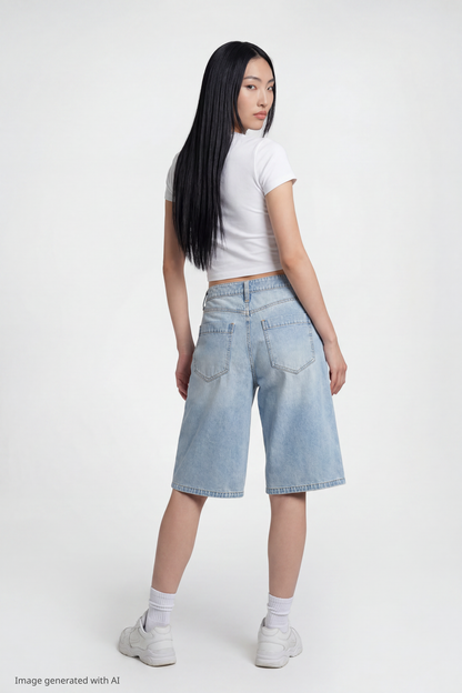 Low Rise Super Baggy Light Jort 16"