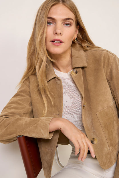 Crop Suede Jacket