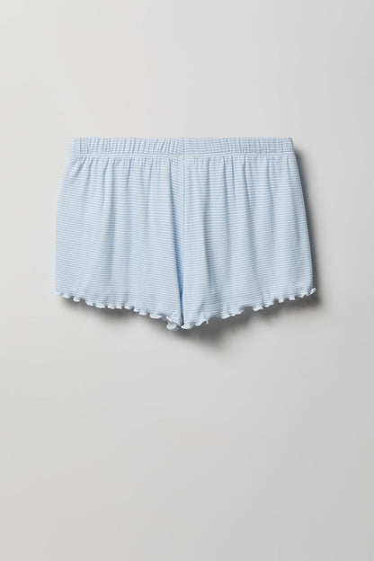 Pointelle Button-Up Top & Short Pajama Set
