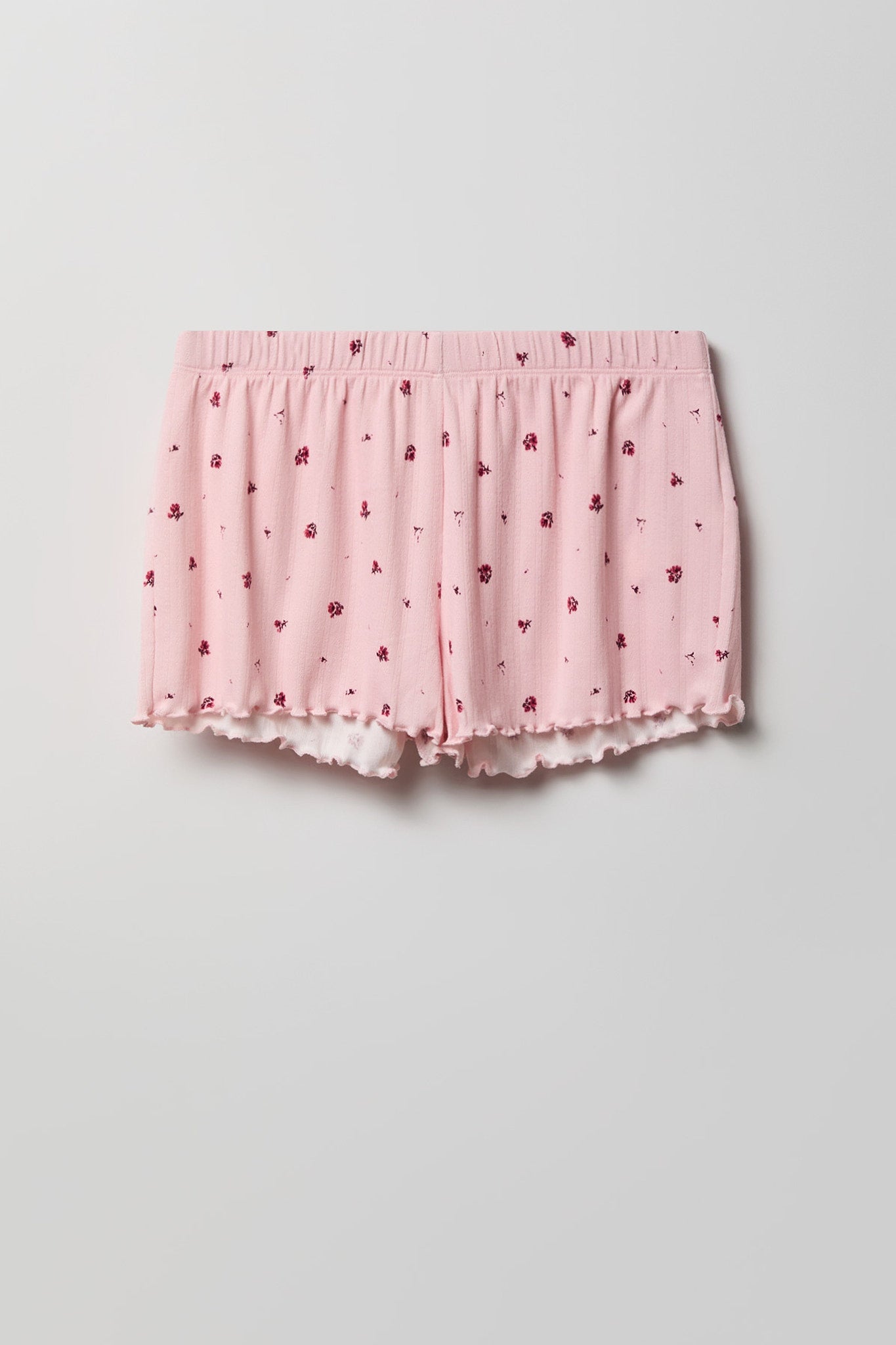 Pointelle Button-Up Top & Short Pajama Set