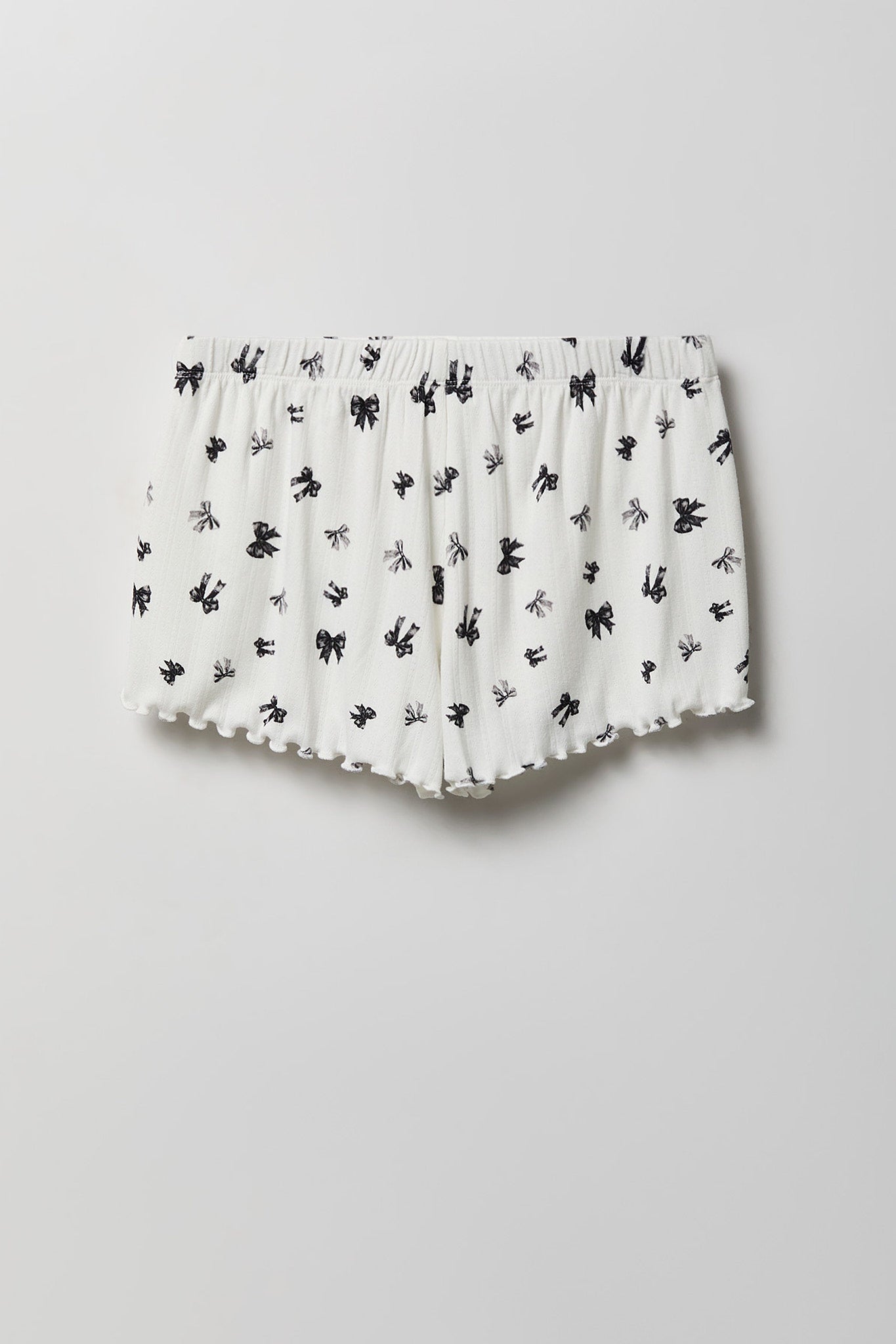 Pointelle Button-Up Top & Short Pajama Set